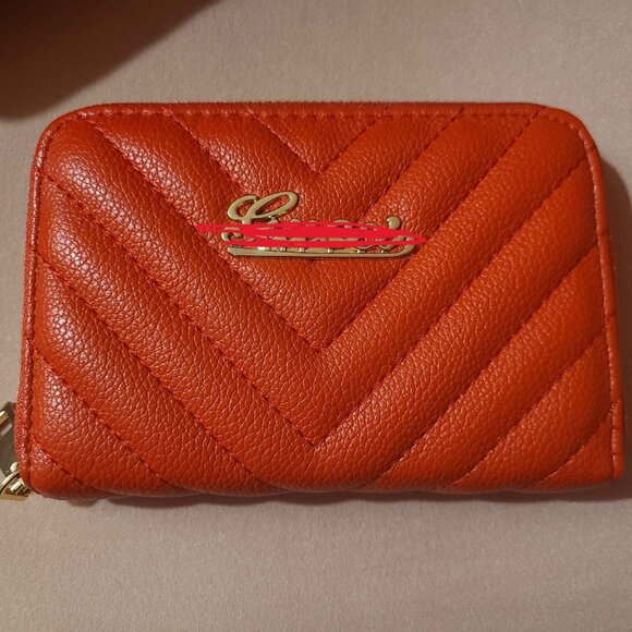 Red leather bag and wallet set - Picture 2 of 6